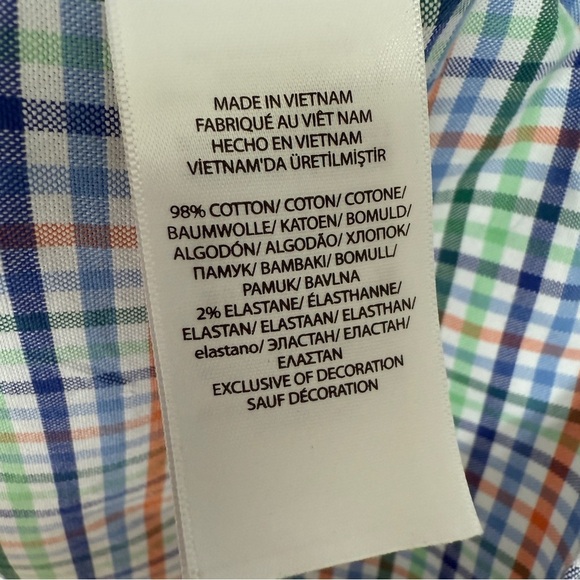 Ralph Lauren Men's 2XL Slim Fit Plaid Button-Down Shirt Multicolor Stretch - Picture 8 of 9